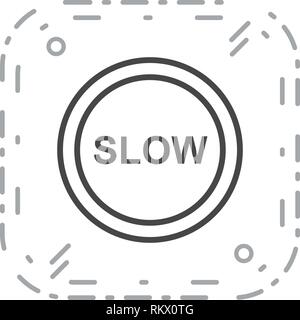 Vector Slow Icon Sign Icon Vector Illustration For Personal And Commercial Use... Clean Look Trendy Icon... Stock Vector