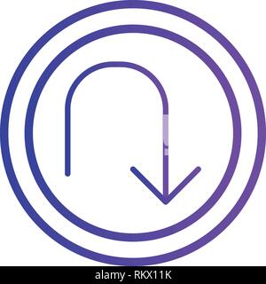 Vector U-turn Icon Sign Icon Vector Illustration For Personal And Commercial Use... Clean Look Trendy Icon... Stock Vector