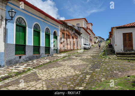 Traditional portuguese colonial architecture in Alcantara on Brazil Stock Photo