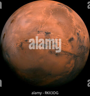 The planet Mars in whole Stock Photo