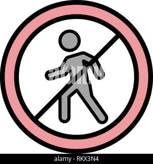Vector No entry for pedestrians Icon Sign Icon Vector Illustration For Personal And Commercial Use... Clean Look Trendy Icon... Stock Vector