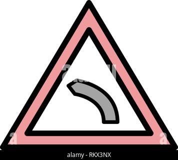 Vector Left bend Icon Sign Icon Vector Illustration For Personal And Commercial Use... Clean Look Trendy Icon... Stock Vector