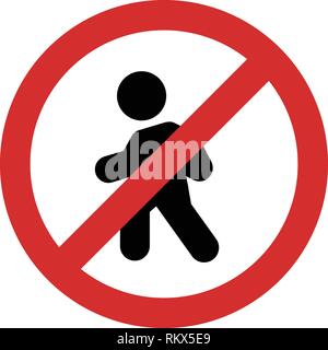 Vector No entry for pedestrians Icon Sign Icon Vector Illustration For Personal And Commercial Use... Clean Look Trendy Icon... Stock Vector