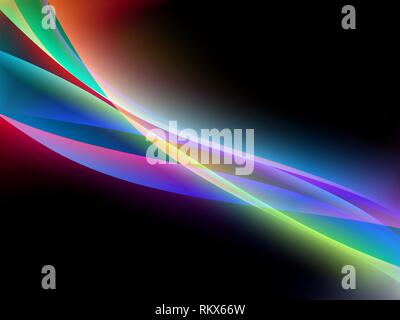 dinamyc flow, stylized waves, vector Stock Vector