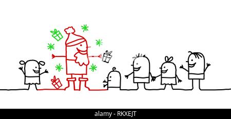 Cartoon kids and Christmas Stock Vector