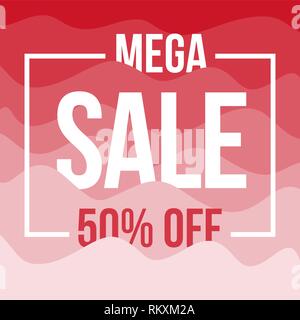 Sale Banner Marble on Background Stock Vector