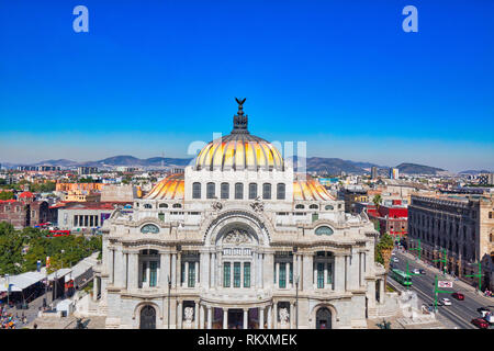 Mexico City, Mexico-2 December, 2018: Landmark Palace of Fine Arts (Palacio de Bellas Artes) in Alameda Central Park near Mexico City Historic Center  Stock Photo