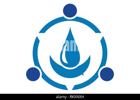 water abstract logo icon vector Stock Vector