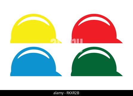 safety helmet color logo icon Stock Vector