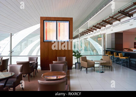 DUBAI, UAE - CIRCA NOVEMBER, 2016: Marhaba lounge in Dubai International Airport. Stock Photo