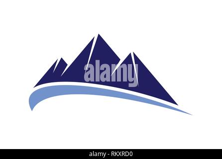 mountain abstract logo simple Stock Vector