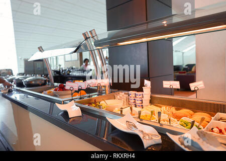 DUBAI, UAE - CIRCA NOVEMBER, 2016: Marhaba lounge in Dubai International Airport. Stock Photo