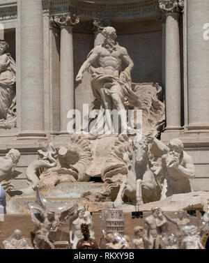 Palazzo Poli, also Palazzo Conti, Trevi Fountain, Fontana di Trevi, Rome, Italy Stock Photo