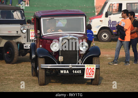 1933 Austin car with 10 hp and 4 cylinder engine, WBA 1445 India. Stock Photo