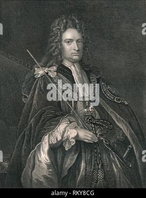 'Robert Harley, Earl of Oxford', (early-mid 19th century). Creator: WT Mote. Stock Photo