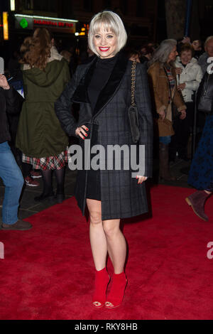 Kimberly Wyatt attending the press night of Rip It Up, at the Garrick Theatre in central London. Stock Photo
