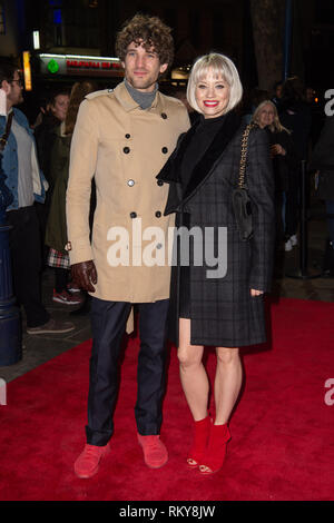 Kimberly Wyatt and husband Max Rogers attending the press night of Rip It Up, at the Garrick Theatre in central London. Stock Photo