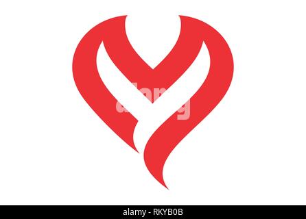 KV Initial Heart Shape Red Colored Love Logo Stock Vector - Illustration of  gold, background: 130166945