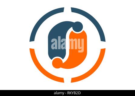 letter o vector logo icon vector concept flat design Stock Photo