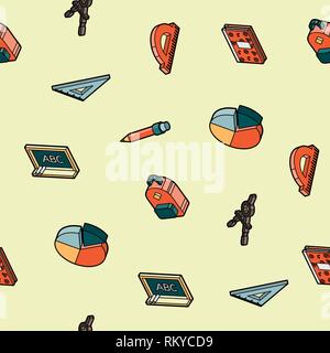 Shopping color outline isometric pattern. Vector illustration, EPS 10 Stock Vector