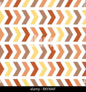 Vector colorful arrow repeat seamless pattern. Earthy colors arrows. Stock Vector