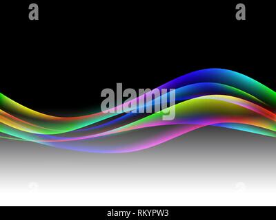 dinamyc flow, stylized  waves, vector Stock Vector