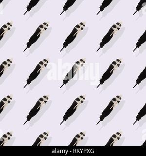vector feather seamless pattern cute paper art Stock Vector