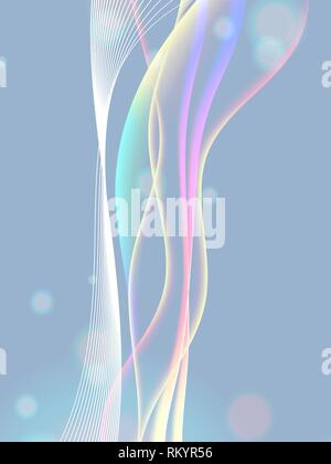 dinamyc flow, stylized  waves, vector Stock Vector
