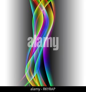 dinamyc flow, stylized  waves, vector Stock Vector