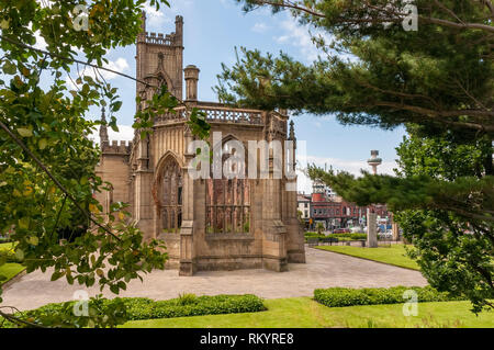 St Lukes church Liverpool. The bombed church Stock Photo