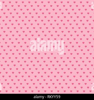 Heart background vector pattern - St Valentine's day or Mother's day wallpaper repeating hearts popular love heart decor banner idea Stock Vector