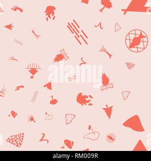 Pattern with topographic icons. Vector streamless pattern Stock Vector