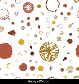 Pattern with topographic trees icons. Vector streamless pattern Stock Vector