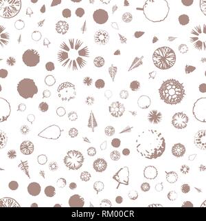 Pattern with topographic icons. Vector streamless pattern. Topographic concept. One color. Stock Vector
