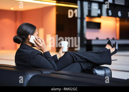 Relaxing in lounge Stock Photo