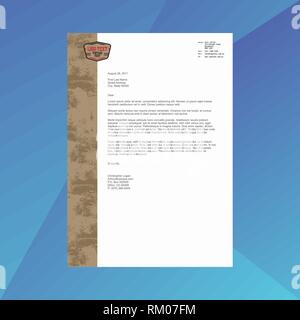 Professional Letterhead Design Template Stock Vector