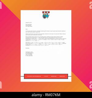 Professional Letterhead Design Template Stock Vector