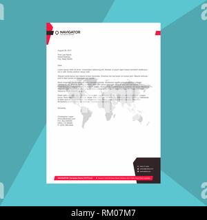 Professional Letterhead Design Template Stock Vector