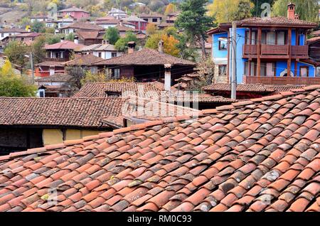 View of the town from the church of Sveta Nikola in Koprivstica, Bulgaria.