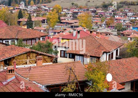 View of the town from the church of Sveta Nikola in Koprivstica, Bulgaria