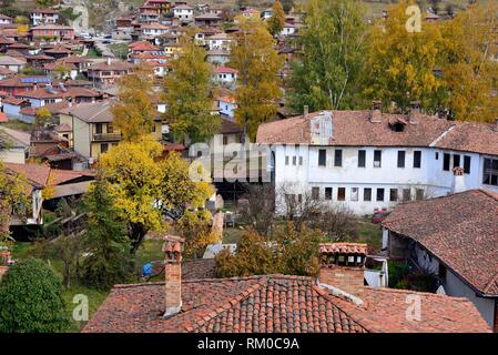 View of the town from the church of Sveta Nikola in Koprivstica, Bulgaria
