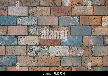 Multi-colored brick work texture Stock Photo
