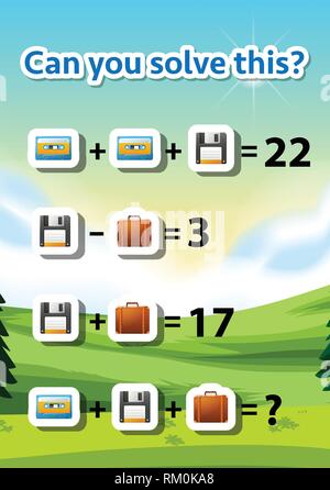 Can you solve this illustration Stock Vector