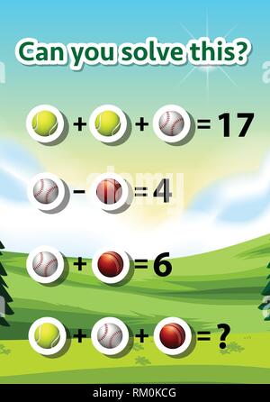 Can you solve this worksheet illustration Stock Vector
