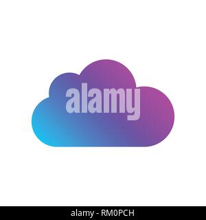 Colored Cloud icon on white background. Logo for web, app, programs. Cloud Technology concept. EPS 10 Stock Vector