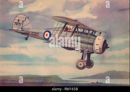 'Gloster 'Gladiator' Fighter Biplane', c1944. Creator: Unknown. Stock Photo