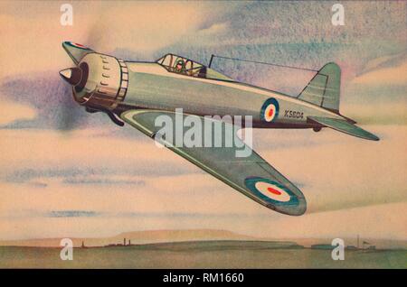'Gloster F.5/34 Fighter Monoplane', c1944. Creator: Unknown. Stock Photo