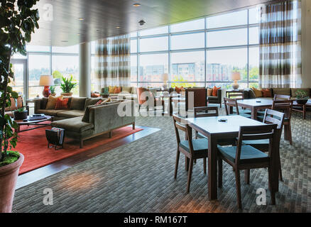 Clubhouse in highrise apartment Stock Photo