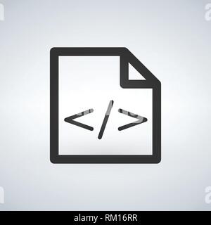 Coding page icon vector,vector illustration isolated on modern background Stock Vector