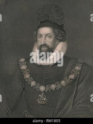 'Thomas Howard, Earl of Suffolk, c1600, (early-mid 19th century). Creator: John Henry Robinson. Stock Photo